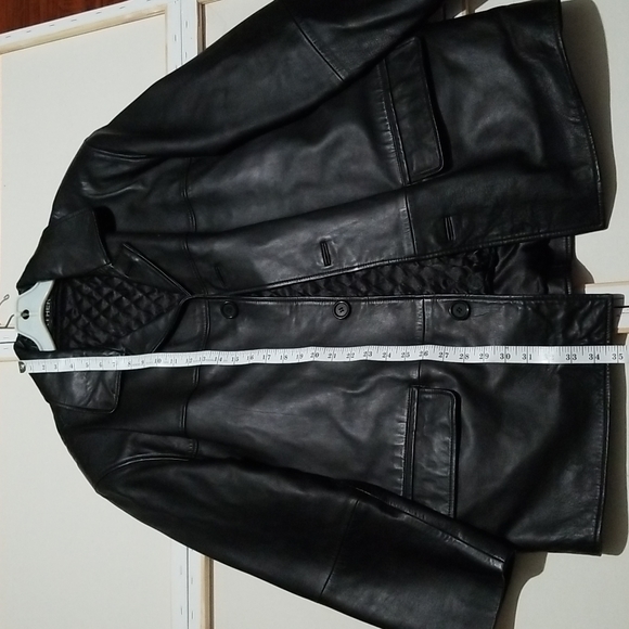 Trucker Leather - Leather Jacket, Size - M, Color - Black - Picture 10 of 13